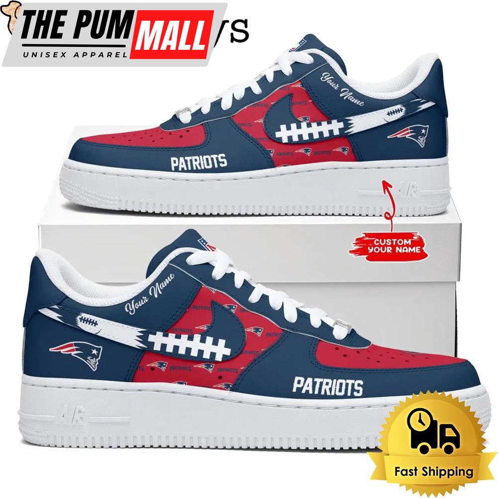 NFL New England Patriots New Design 2025 Custom Air Force 1 Shoes