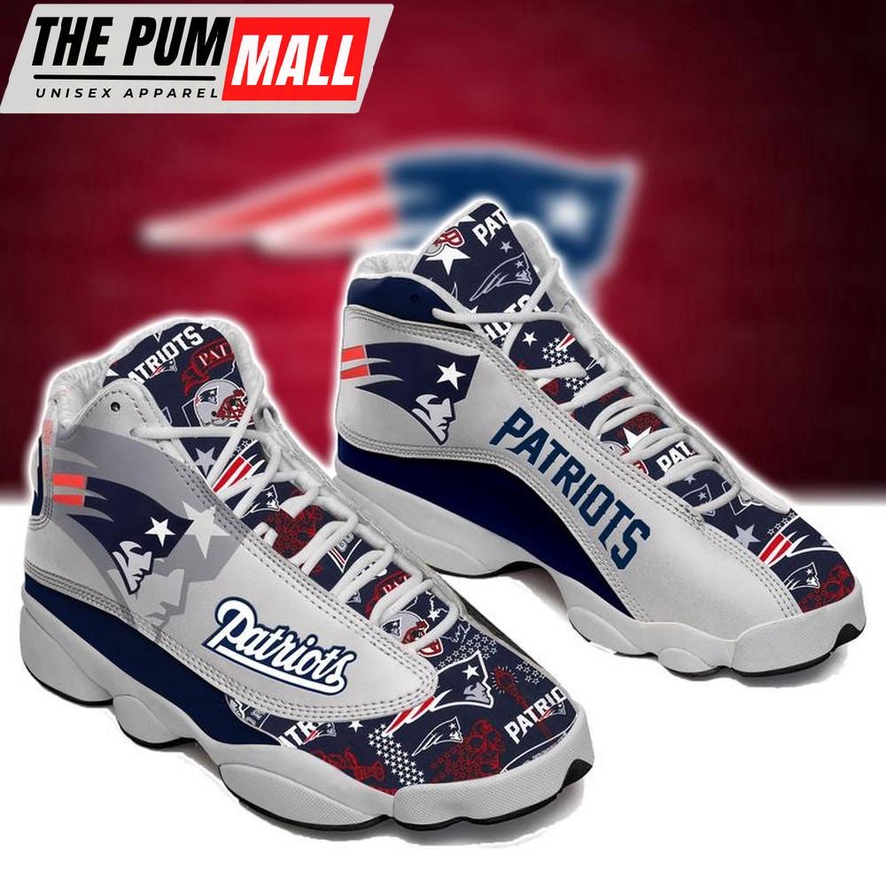 NFL New England Patriots Team Logo Air Jd 13 Shoes Sneaker