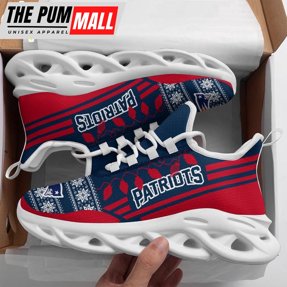 NFL New England Patriots X-max Santa Claus Christmas Max Soul Shoes