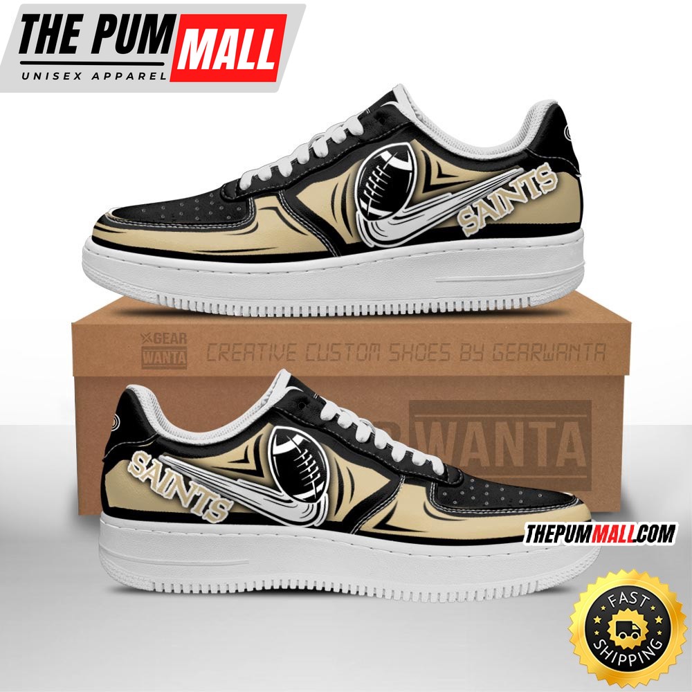 NFL New Orleans Saints Air Force 1 Shoes Football Sneaker Shoes