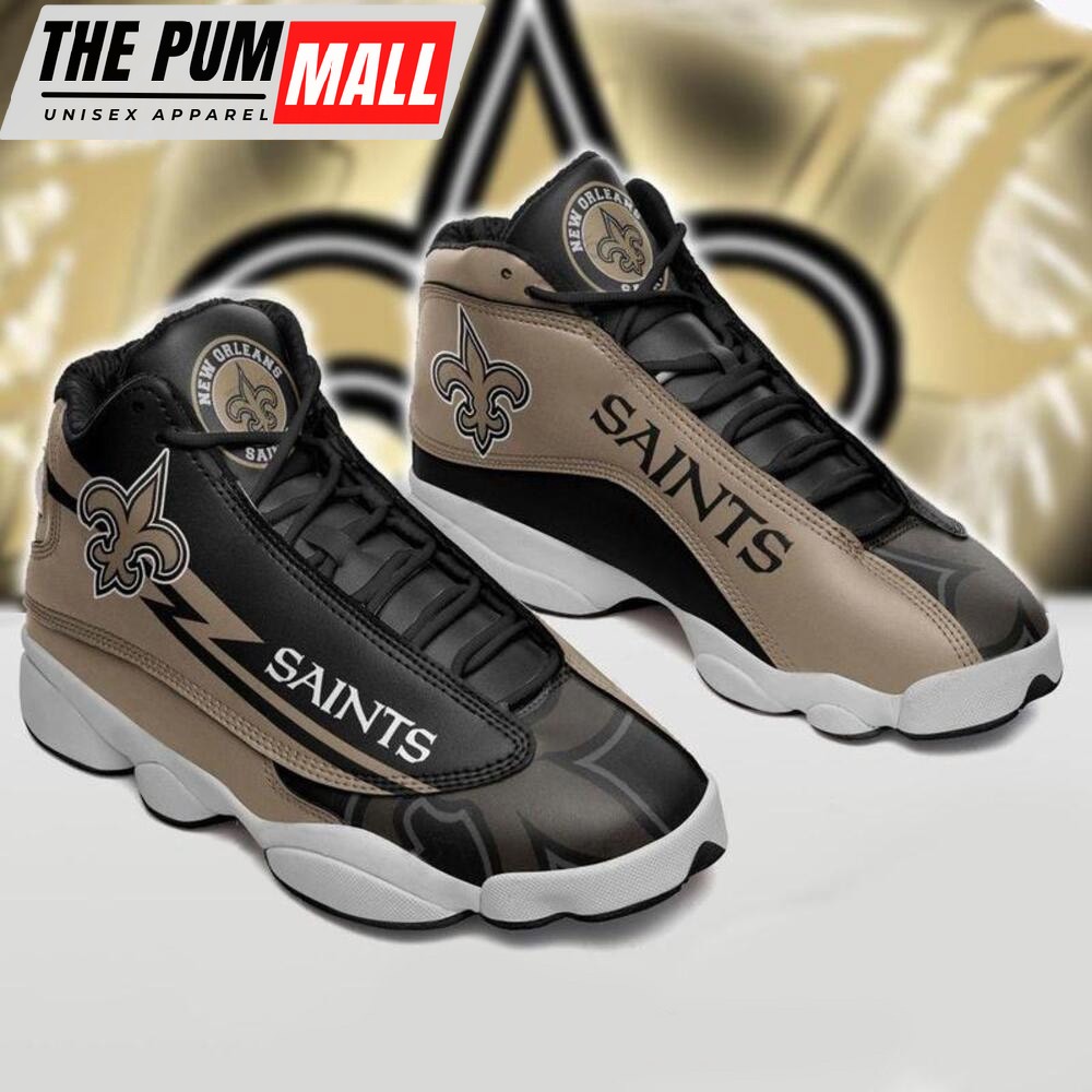 NFL New Orleans Saints Black Brown Air Jd 13 Shoes
