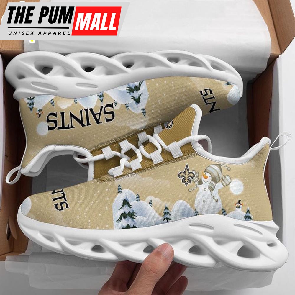 NFL New Orleans Saints Christmas Snowman Max Soul Shoes