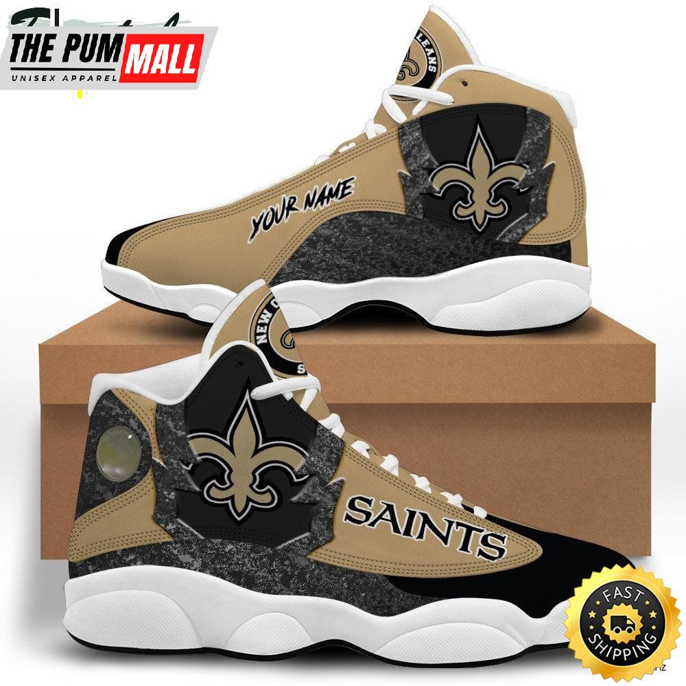 NFL New Orleans Saints Custom Name Limited Version Air Jd 13 Shoes