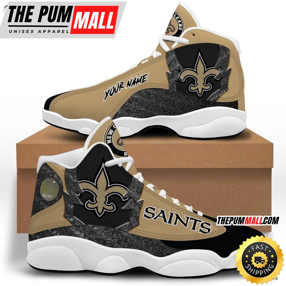 NFL New Orleans Saints Custom Name Limited Version Air Jd 13 Shoes