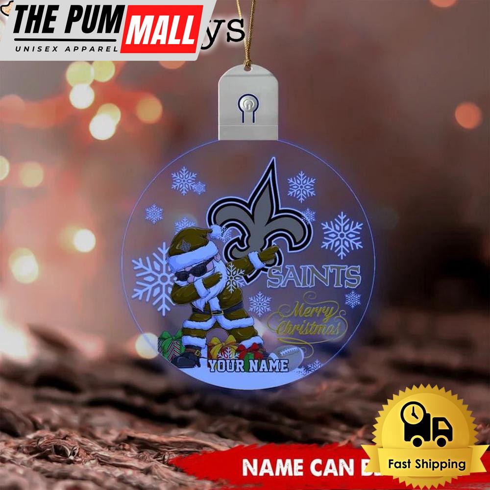 nfl-new-orleans-saints-dabbing-santa-custom-circle-led-acrylic-ornament-limited-5e4q9b6a NFL New Orleans Saints Dabbing Santa Custom Circle Led Acrylic Ornament Limited Edition