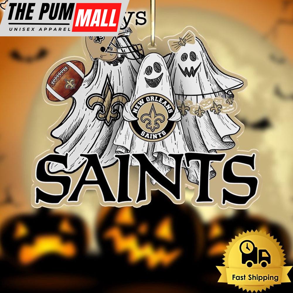 NFL New Orleans Saints Football Halloween Ghosts Ornament Limited Edition