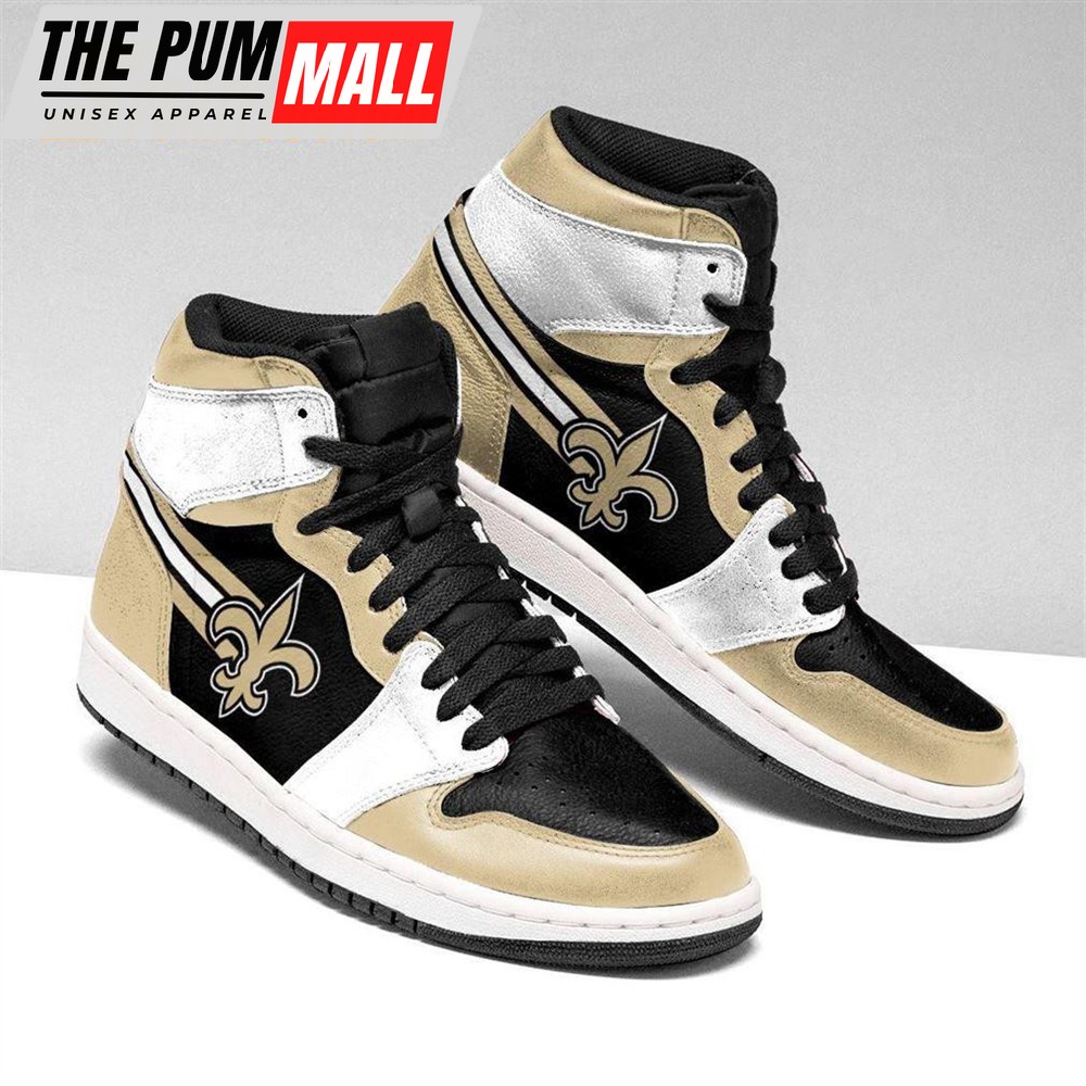 NFL New Orleans Saints Football Logo Team Air Jd 1 Hightop Shoes Sneakers