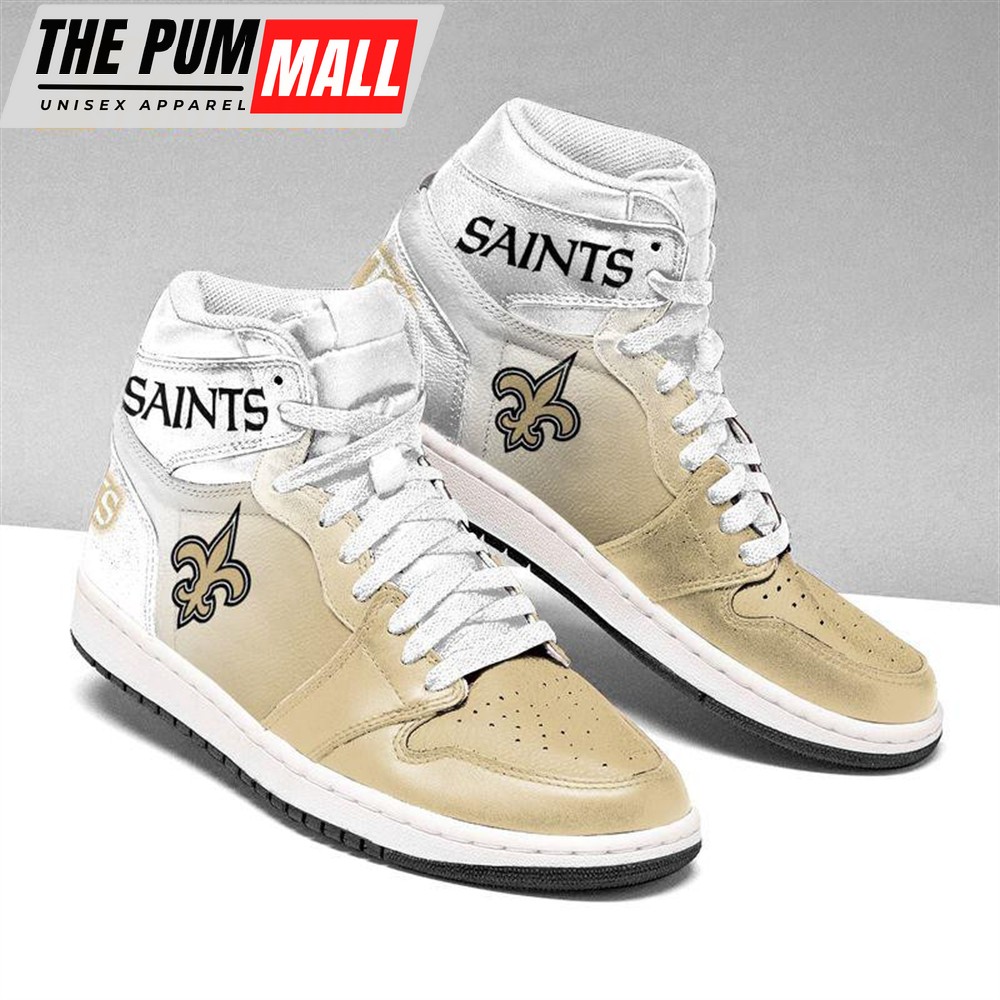 NFL New Orleans Saints Football Team Air Jd 1 Hightop Shoes Sizes