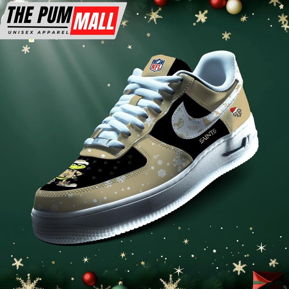 NFL New Orleans Saints Grinch Merry Christmas Sport Air Force 1 Shoes