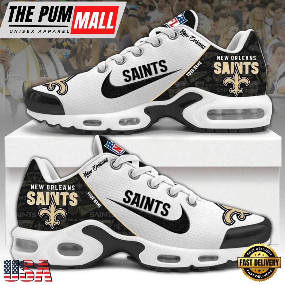 NFL New Orleans Saints Logo 2025 Custom Air Max Plus Shoes Running Sneakers