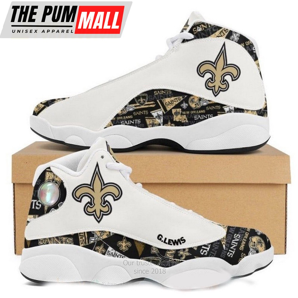 NFL New Orleans Saints Logo Football Team Air Jd 13 Shoes Sport