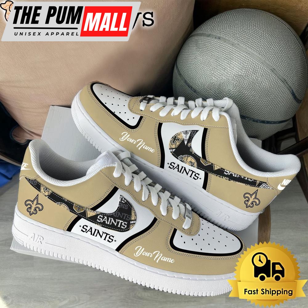 NFL New Orleans Saints Logo Team Limited Edition New Design Custom Air Force 1 Shoes