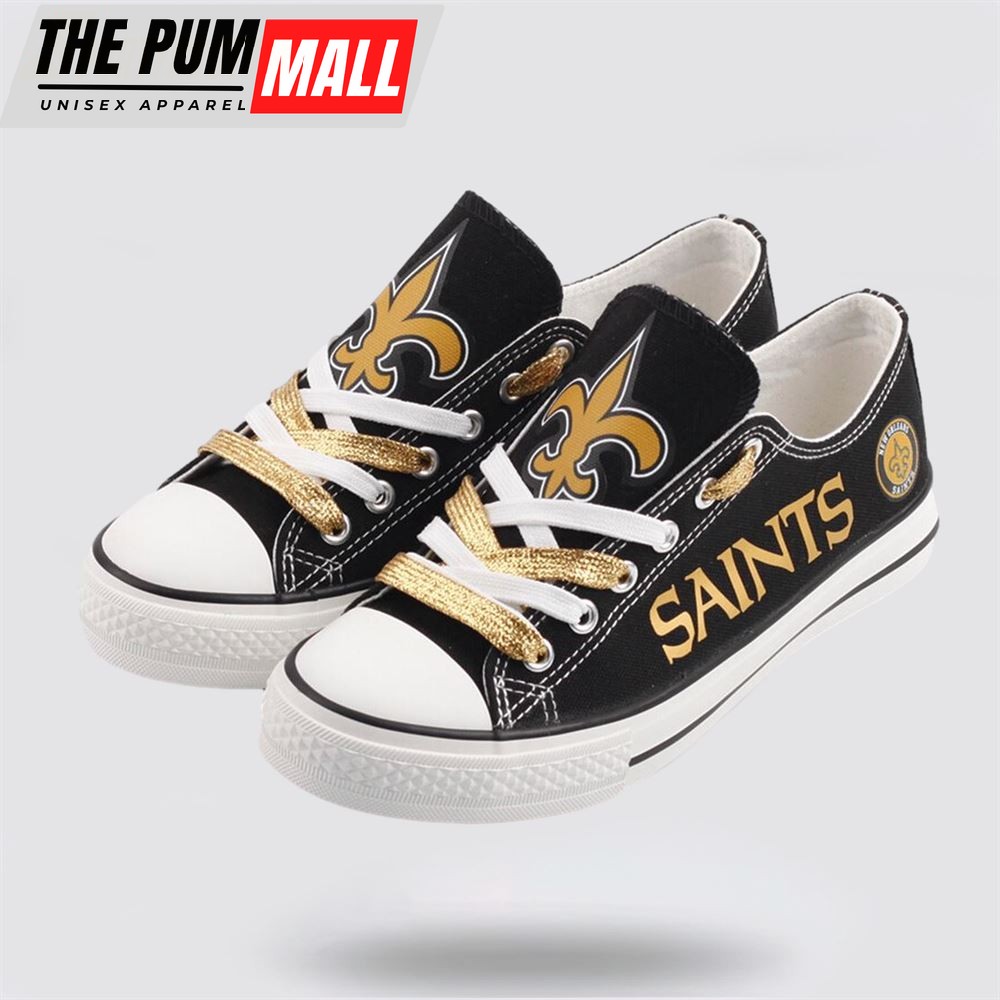 NFL New Orleans Saints Low Top Canvas Shoes Sport Sneakers Experience The Perfect Blend Of Style And Performance