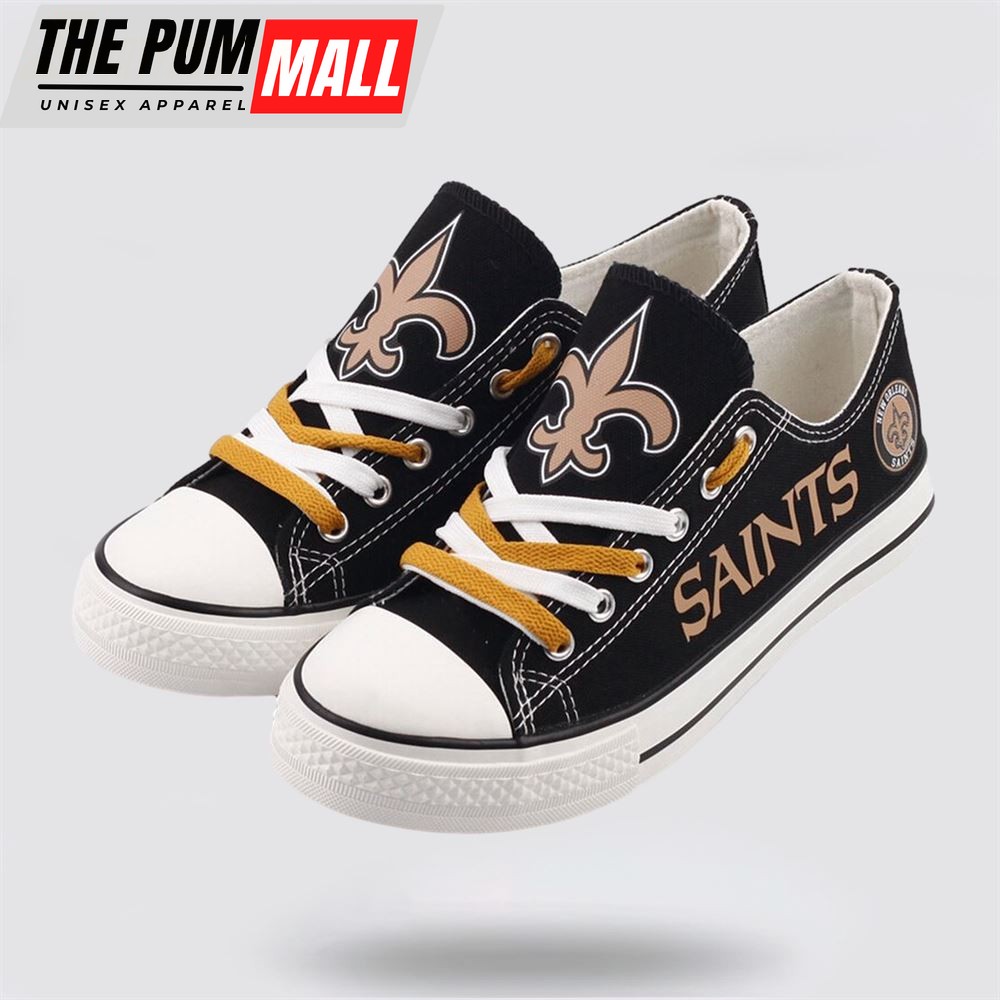 NFL New Orleans Saints Low Top Canvas Shoes Sport Sneakers Walk The Talk Of Team Pride With Every Step