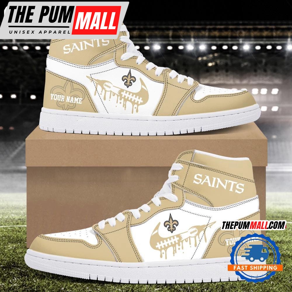 NFL New Orleans Saints New Season Custom Air Jd 1 Hightop Shoes