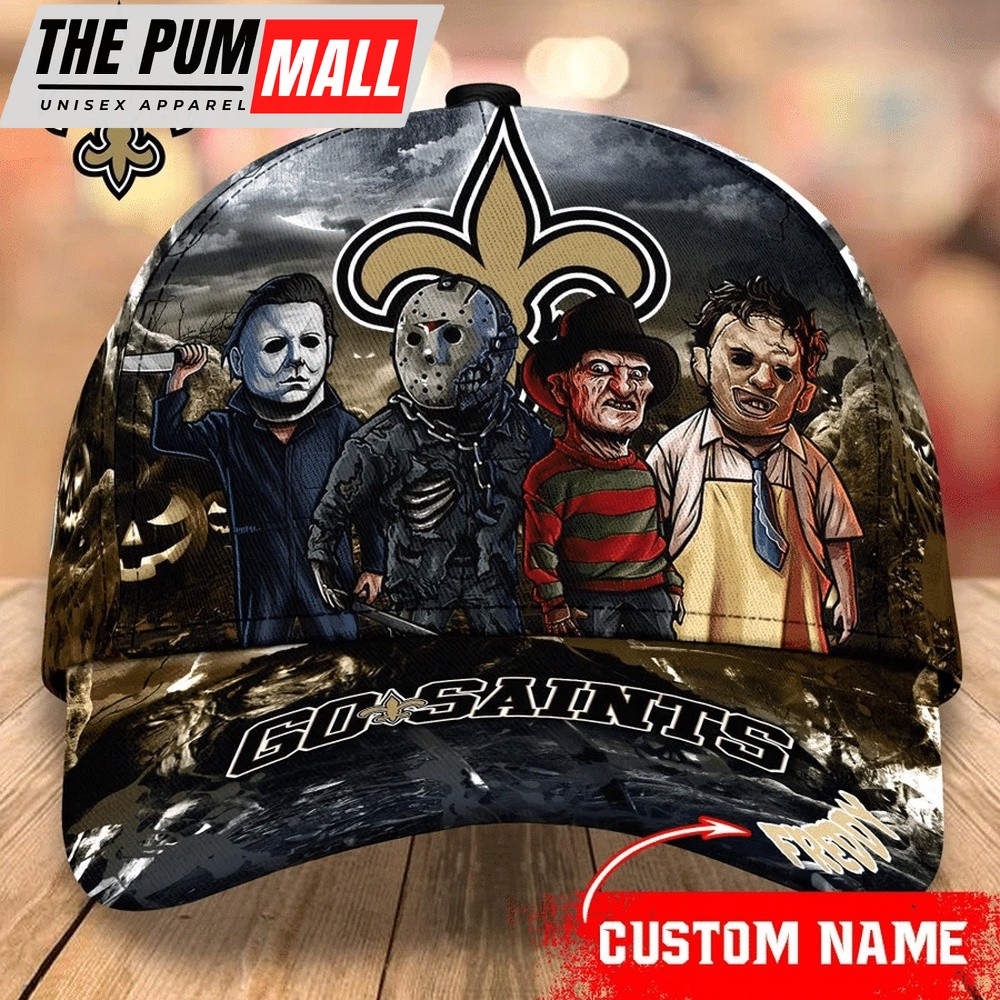 NFL New Orleans Saints Special Horror Movie Characters Halloween Baseball Cap