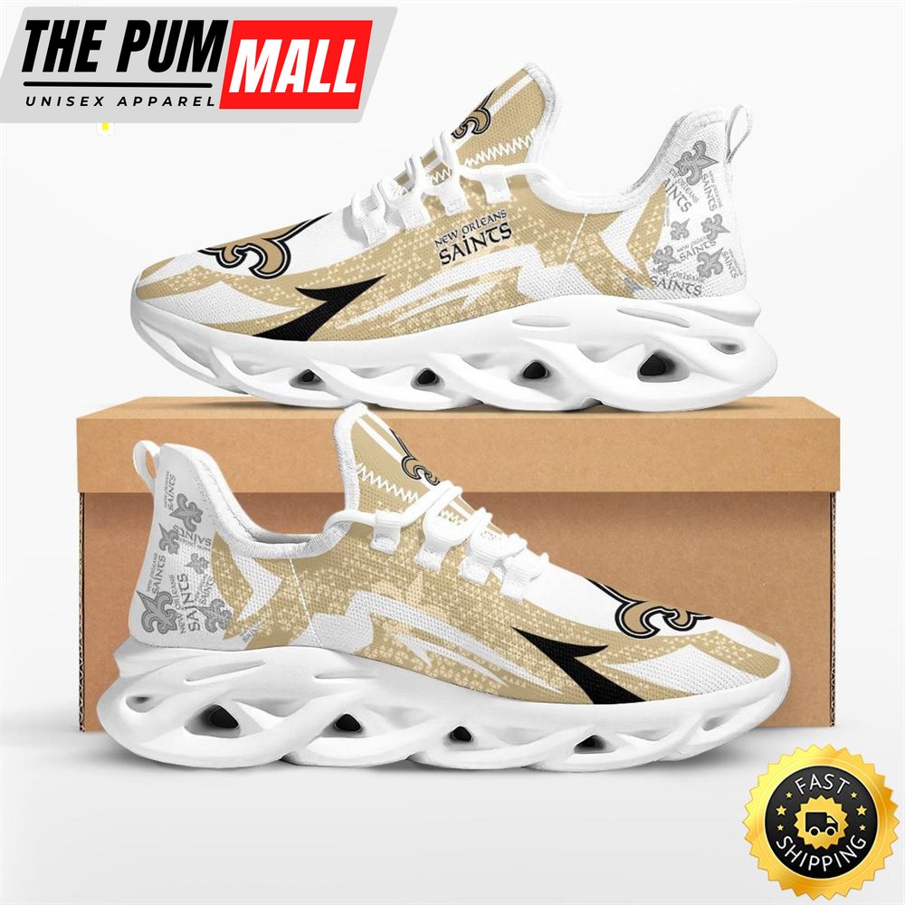 NFL New Orleans Saints Symbol Geometric Pattern Max Soul Shoes