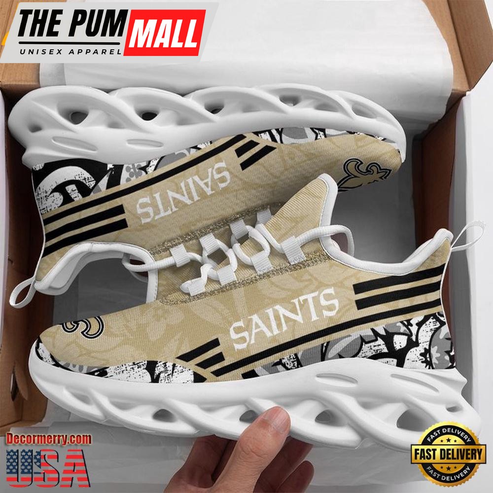 NFL New Orleans Saints Tropical Max Soul Shoes , Running Sneakers Shoes
