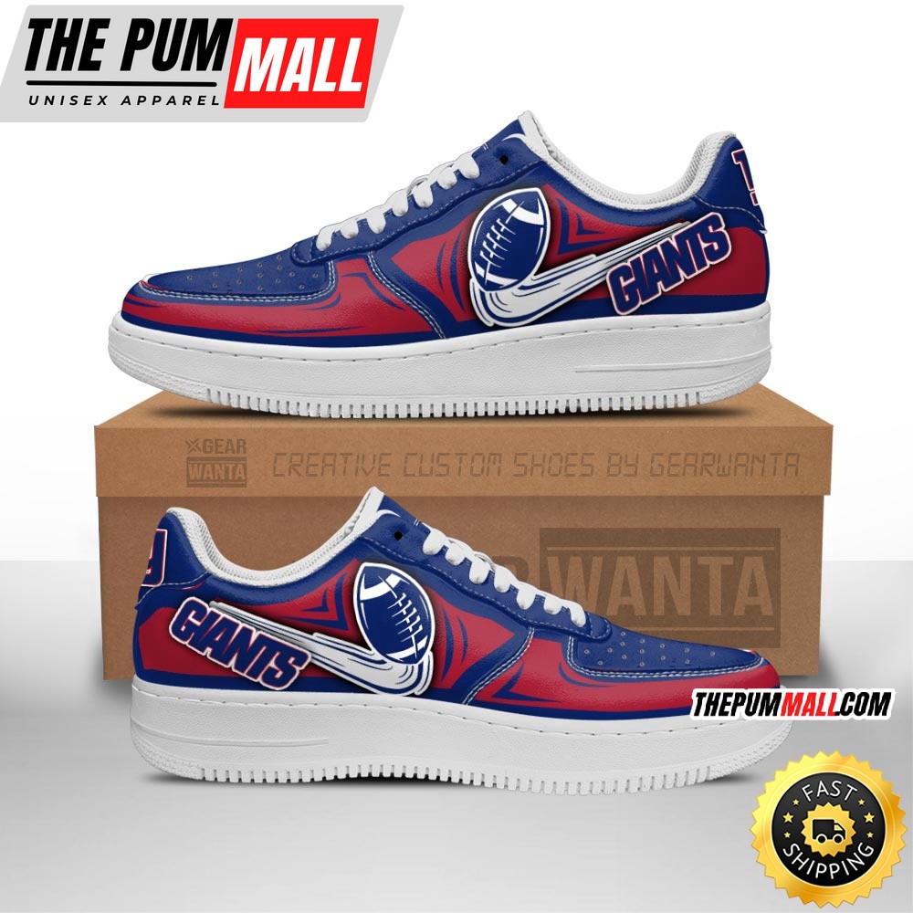 NFL New York Giants Air Force 1 Shoes Football Sneaker Shoes