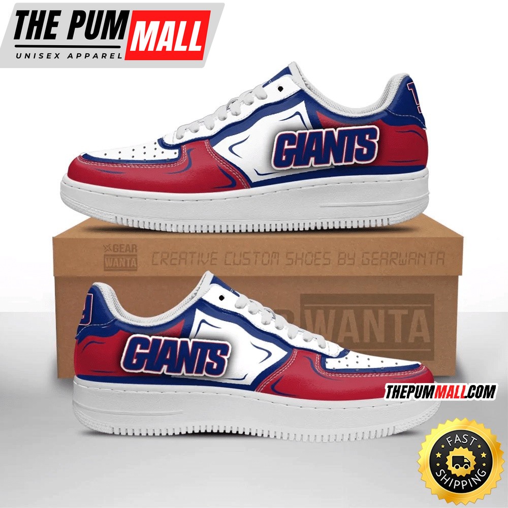 NFL New York Giants Air Force 1 Shoes Football Sports Sneaker Shoes