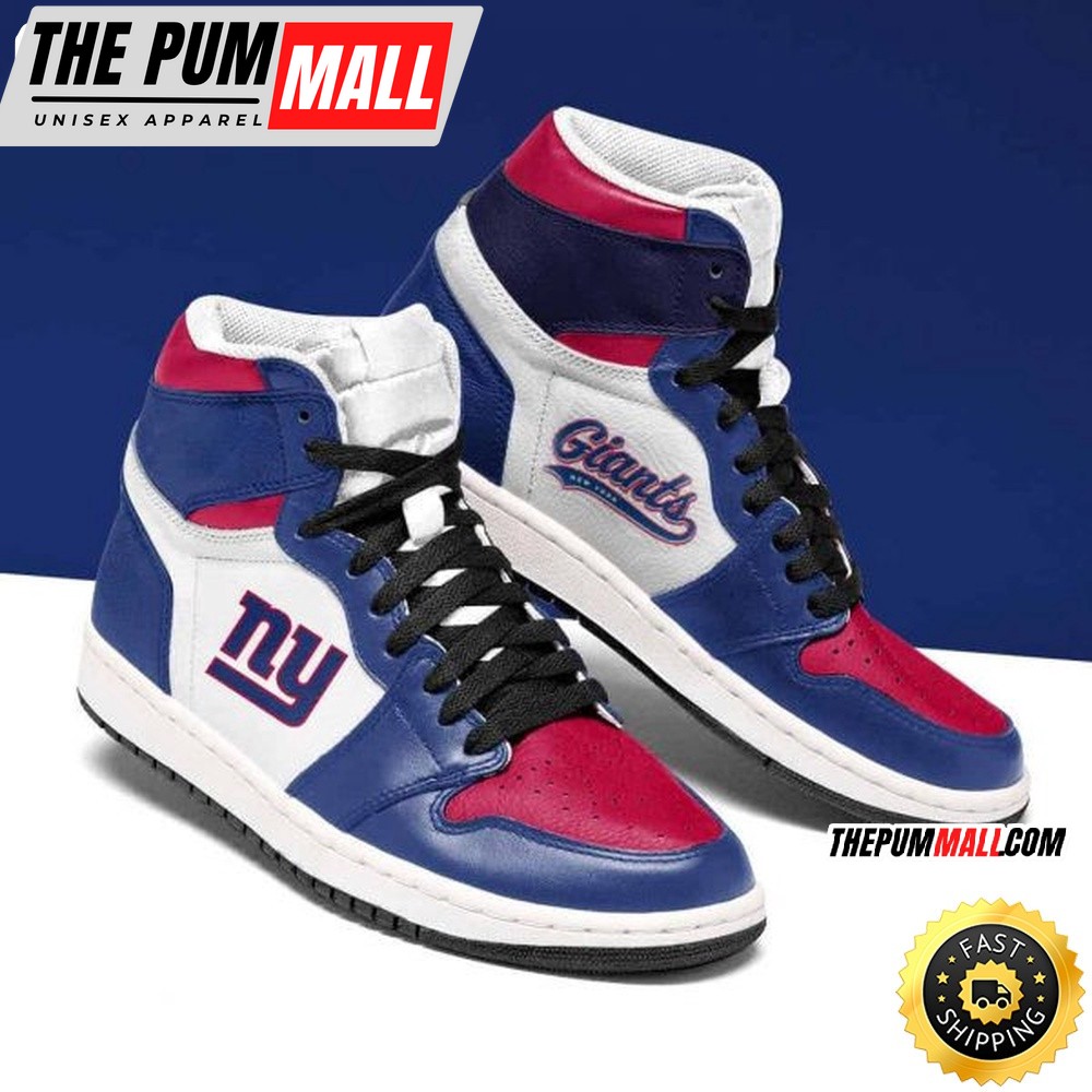 NFL New York Giants Blue White Air Jd 1 High Sneakers