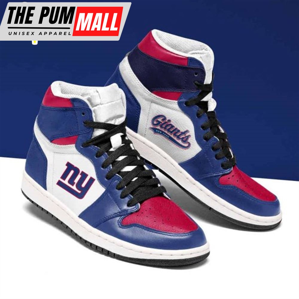 NFL New York Giants Blue White Air Jd 1 High Sneakers