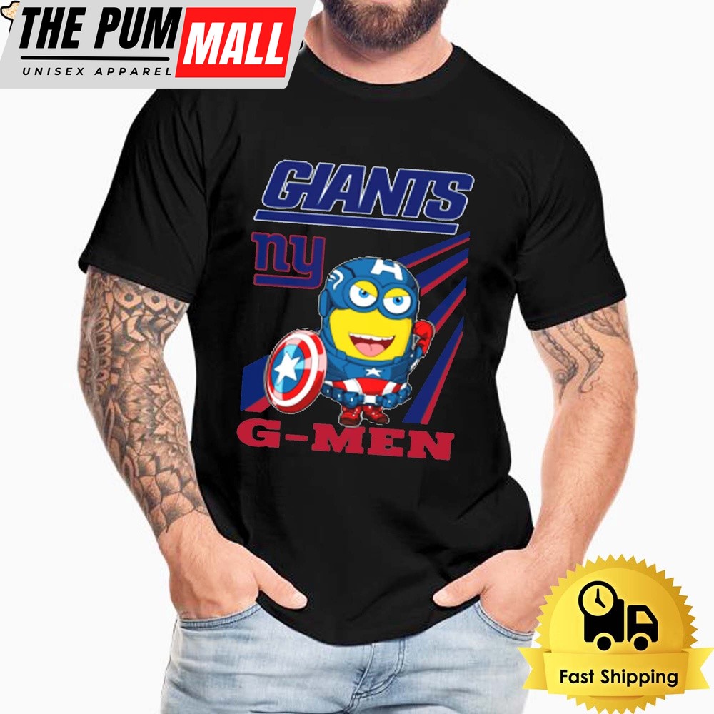 NFL New York Giants Captain America Minion G Men Unisex T-Shirt