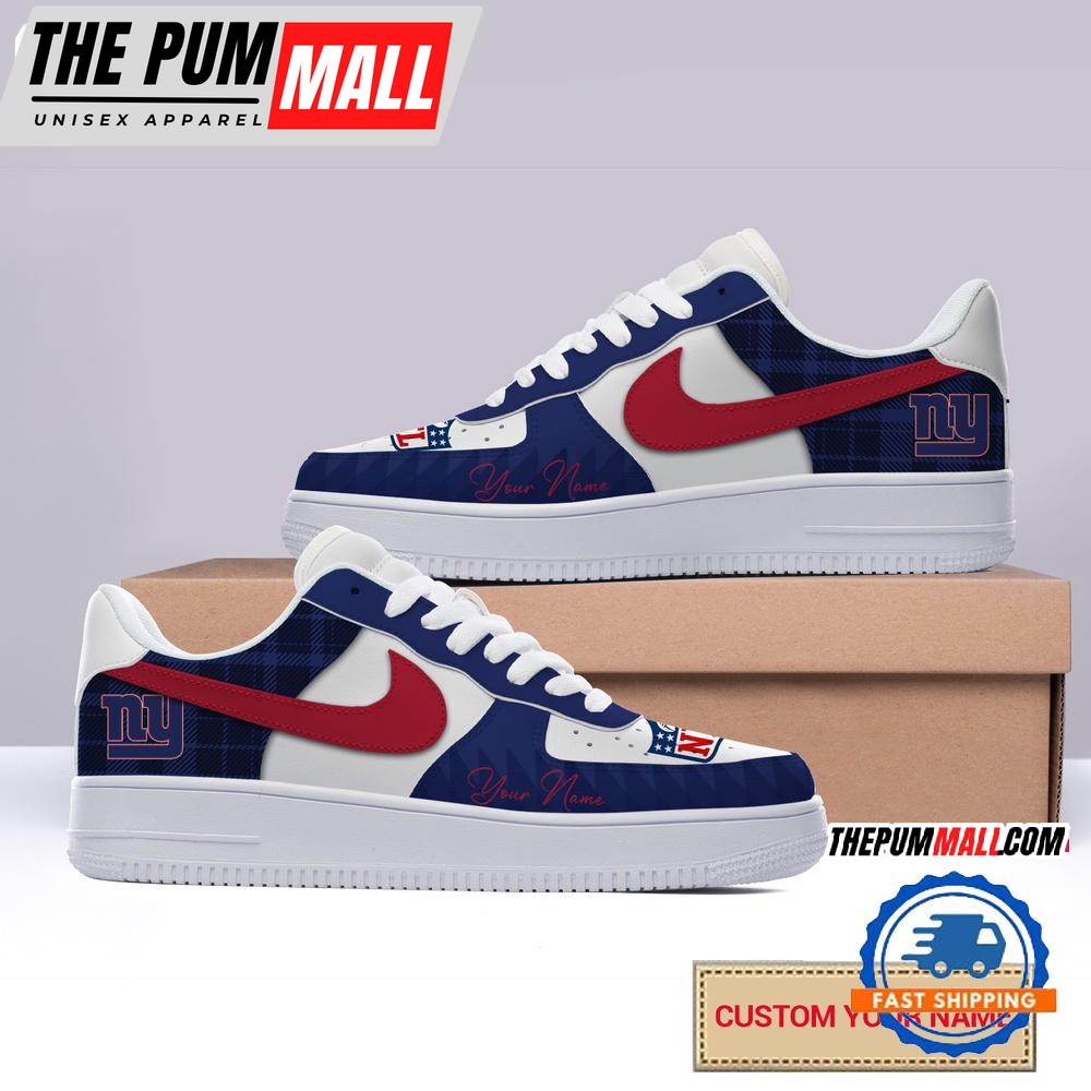 NFL New York Giants Christmas Logo Pattern Custom Air Force 1 Shoes Sneaker