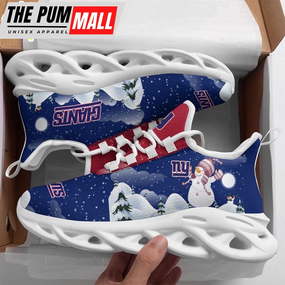 NFL New York Giants Christmas Snowman Max Soul Shoes