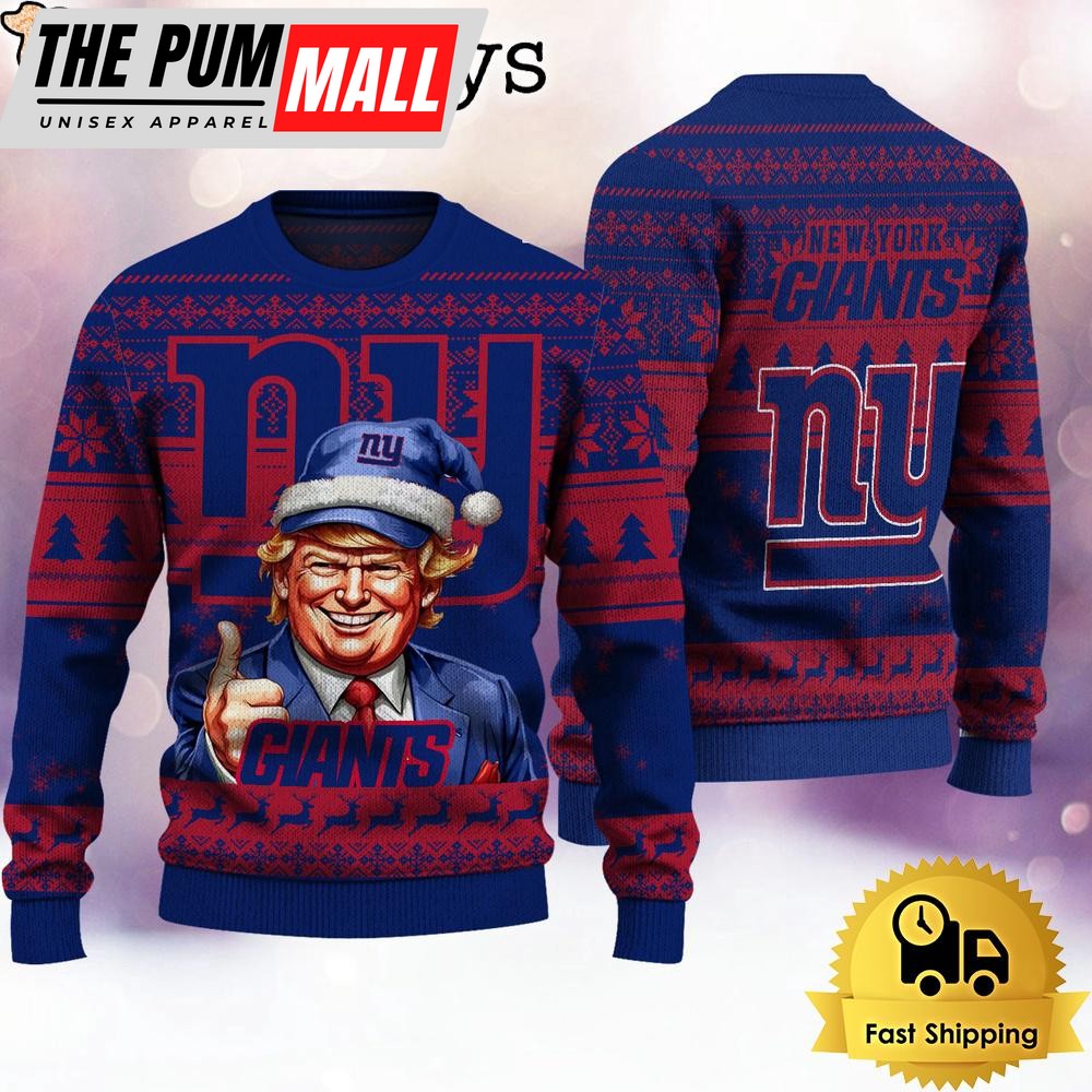 NFL New York Giants Donald Trump Ugly Christmas Sweater