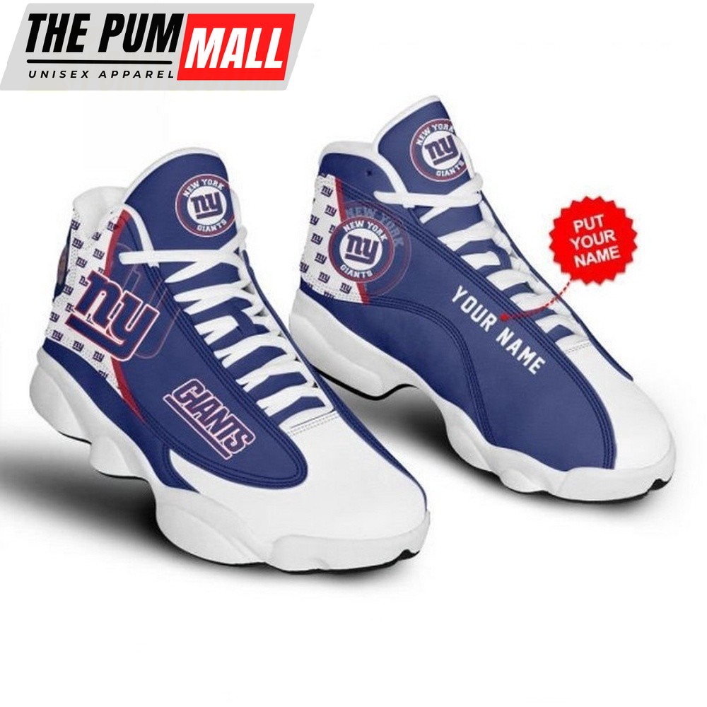 NFL New York Giants Football Custom Name Air Jd 13 Shoes