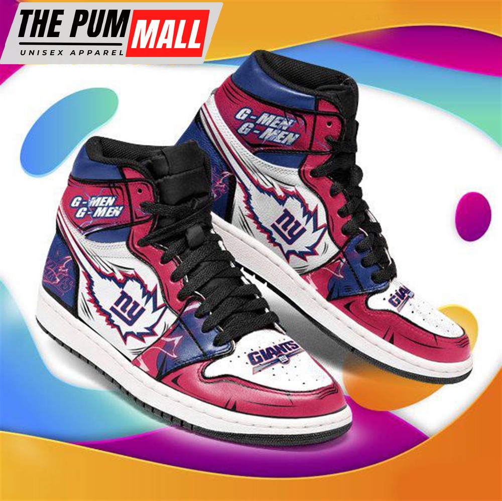 NFL New York Giants Football Logo Team Air Jd 1 Hightop Shoes Sneakers