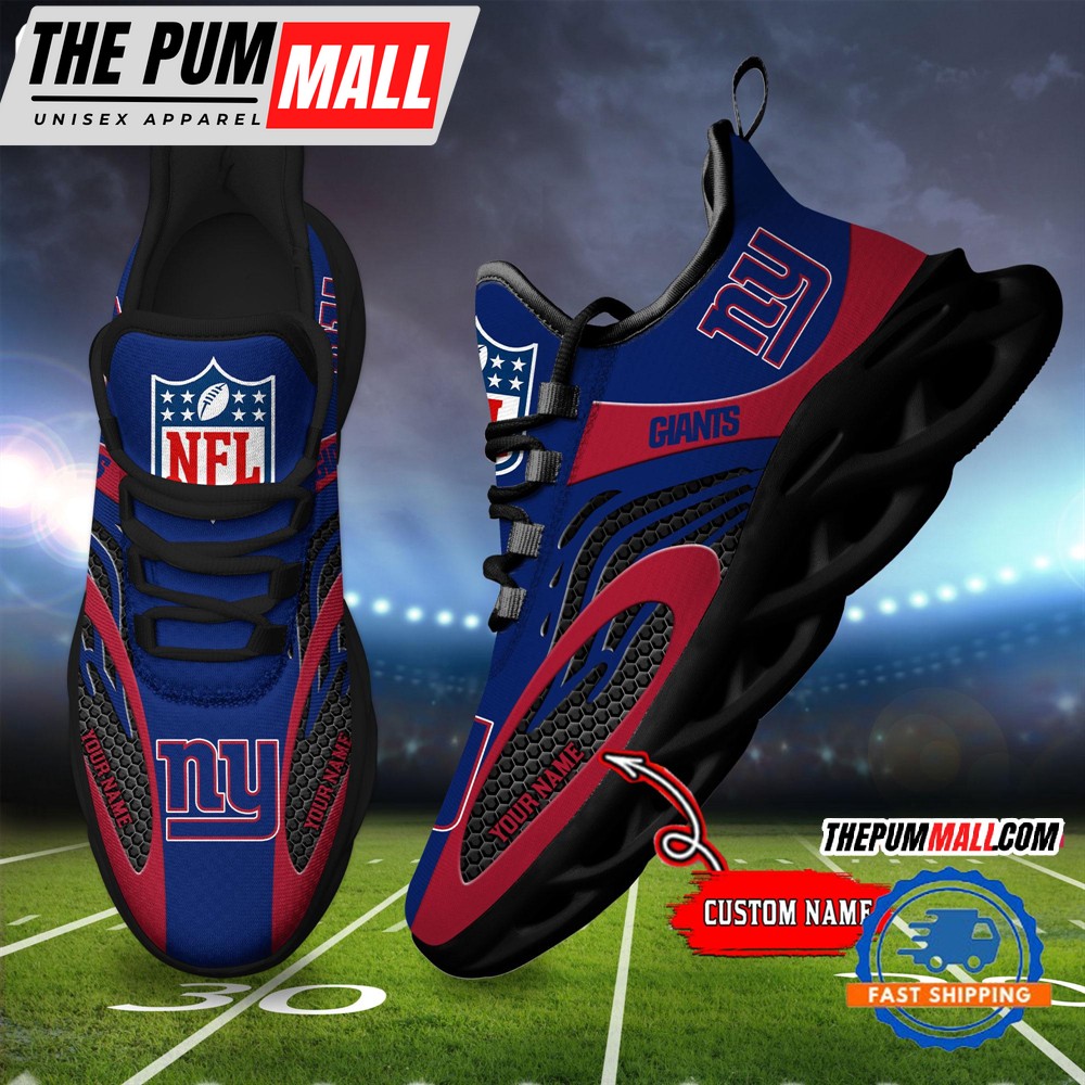 NFL New York Giants Football Logo Team New Design Max Soul Shoes Sneaker