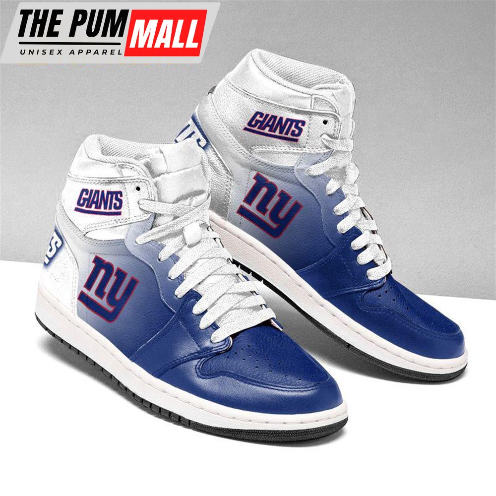 NFL New York Giants Football Team Air Jd 1 Hightop Shoes Sizes