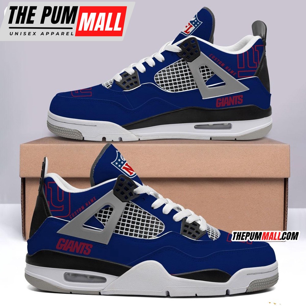 NFL New York Giants Football Team Air Jd 4 Shoes Sneaker