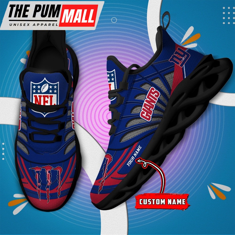 NFL New York Giants Football Team Design Max Soul Shoes