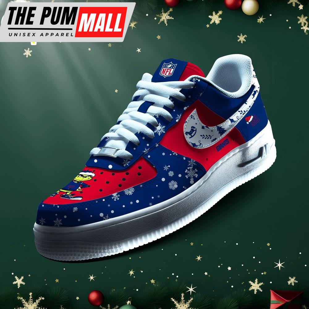 NFL New York Giants Grinch Merry Christmas Sport Air Force 1 Shoes