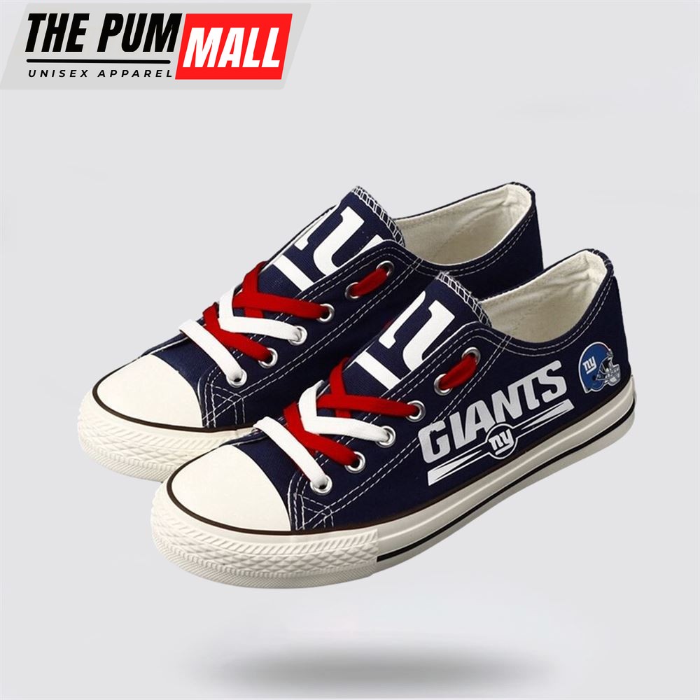 NFL New York Giants Low Top Canvas Shoes Sport Sneakers Elevate Your Footwear Collection With Team Spirit