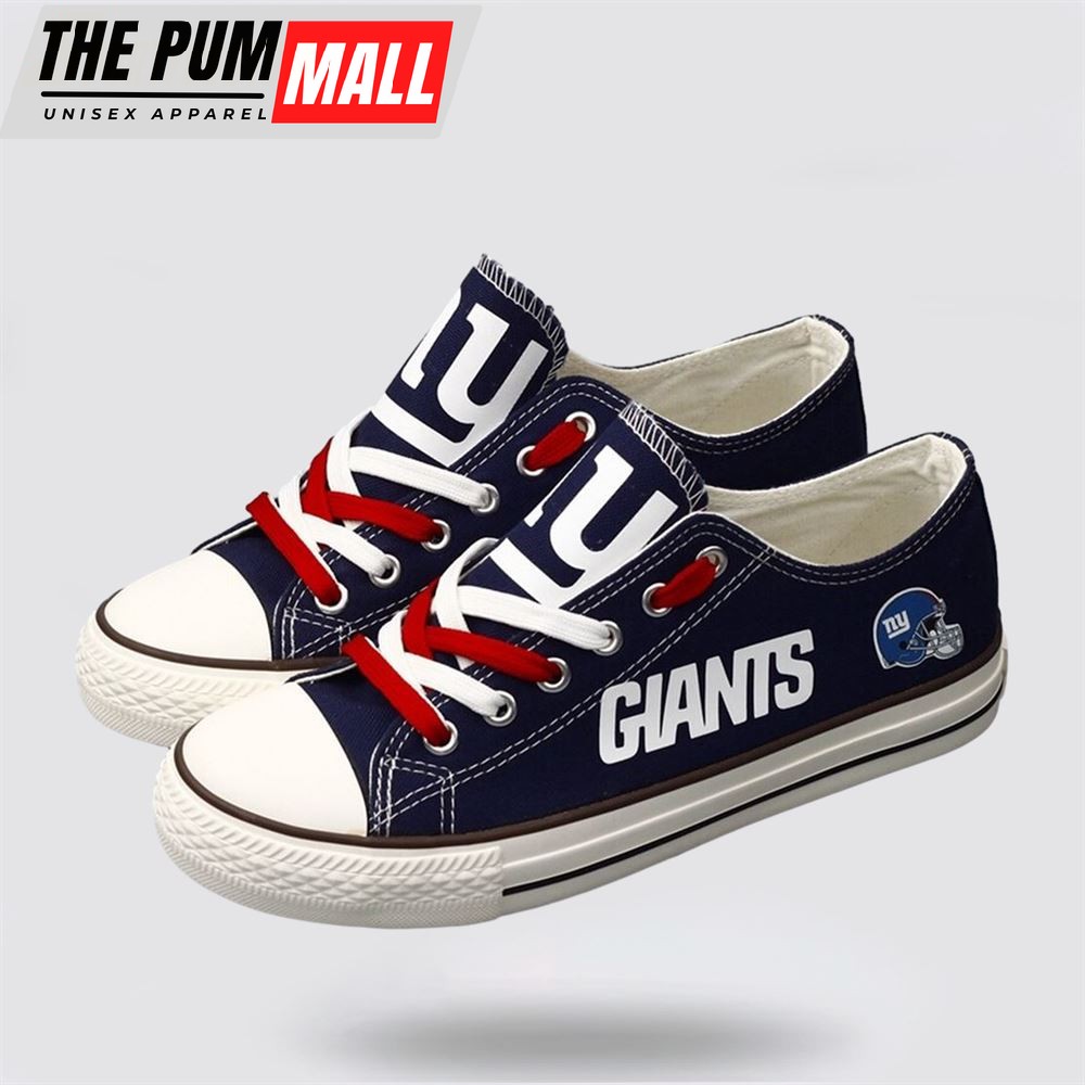 NFL New York Giants Low Top Canvas Shoes Sport Sneakers Step Up Your Game With Unmatched Comfort And Support