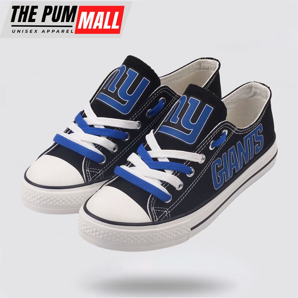 NFL New York Giants Low Top Canvas Shoes Sport Sneakers Unleash Your Inner Athlete With Dynamic Style