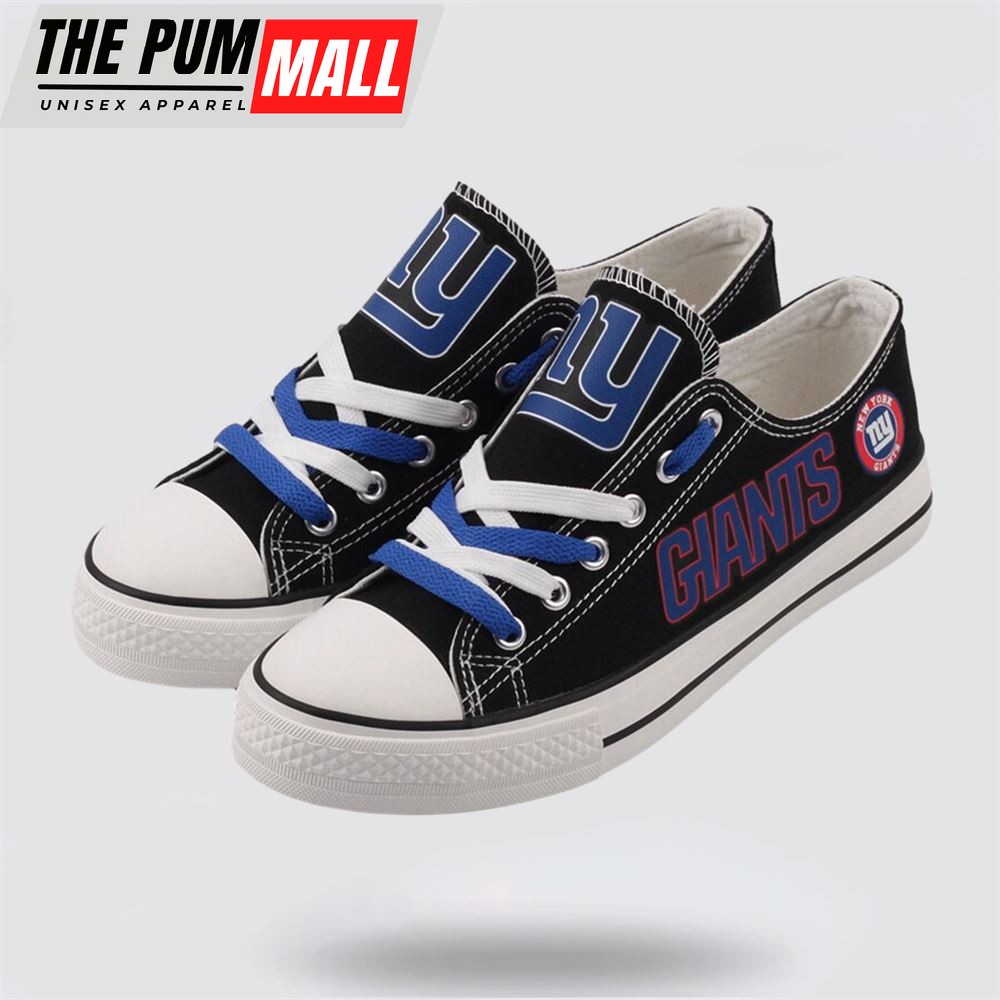 NFL New York Giants Low Top Canvas Shoes Sport Sneakers Unleash Your Passion With Every Step