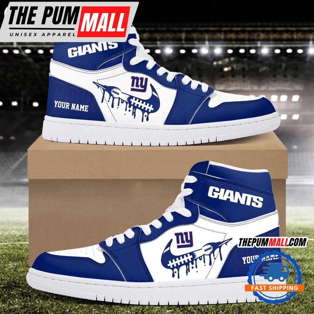NFL New York Giants New Season Custom Air Jd 1 Hightop Shoes