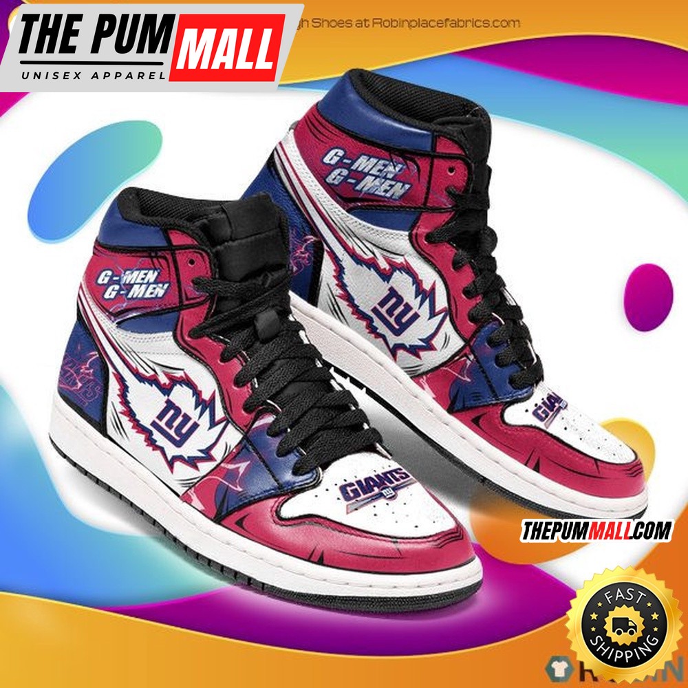 NFL New York Giants Red White Air Jd 1 High Sneakers