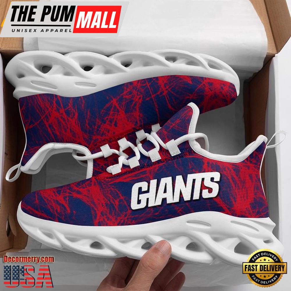 NFL New York Giants Smoke Pattern Max Soul Shoes , Running Sneakers Shoes