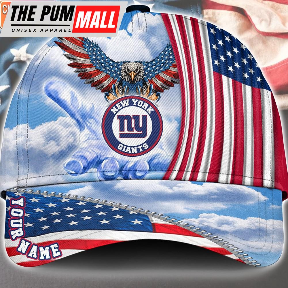 NFL New York Giants Special American Flag Veterans Custom Cap