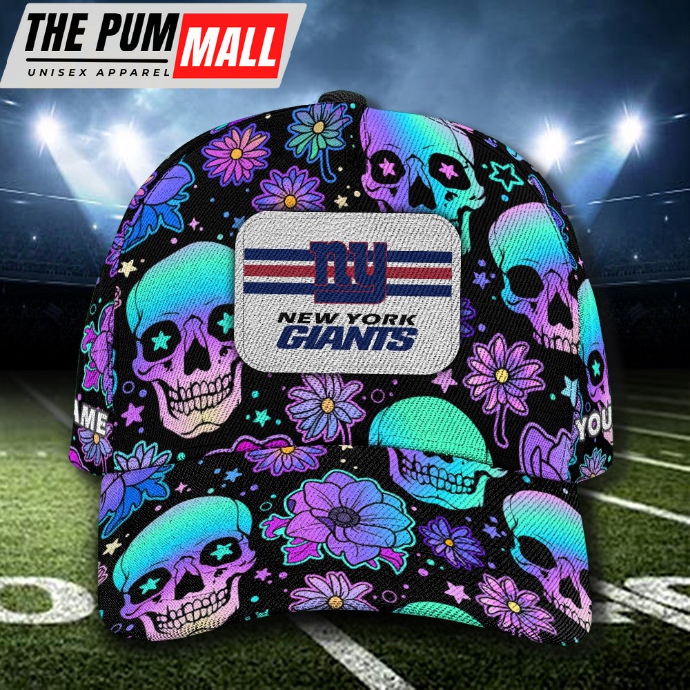 NFL New York Giants Special Football Skull Halloween Custom Baseball Cap