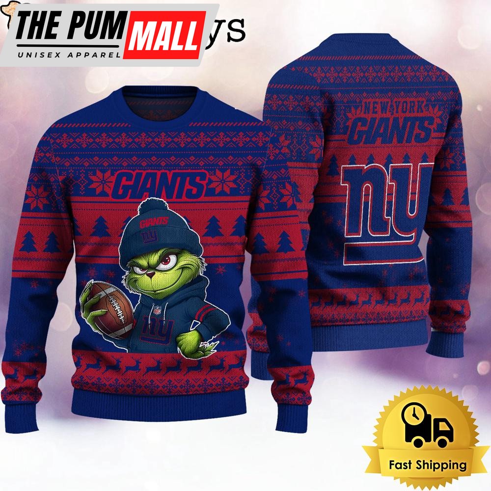 NFL New York Giants The Grinch Ugly Christmas Sweater