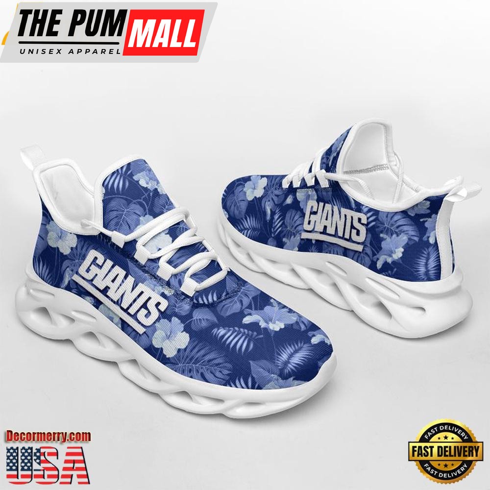 NFL New York Giants Tropical Flowers Max Soul Shoes , Running Sneakers Shoes
