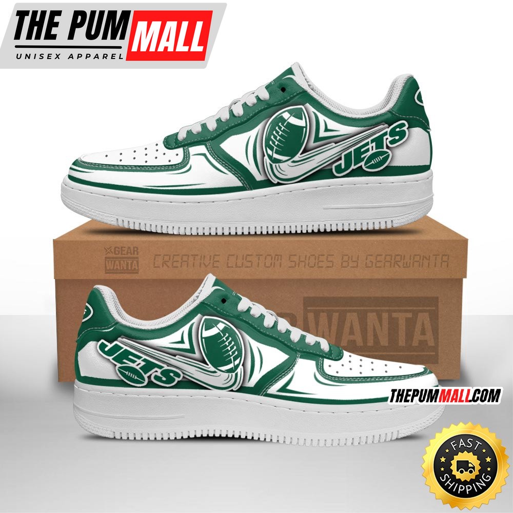 NFL New York Jets Air Force 1 Shoes Football Sneaker Shoes