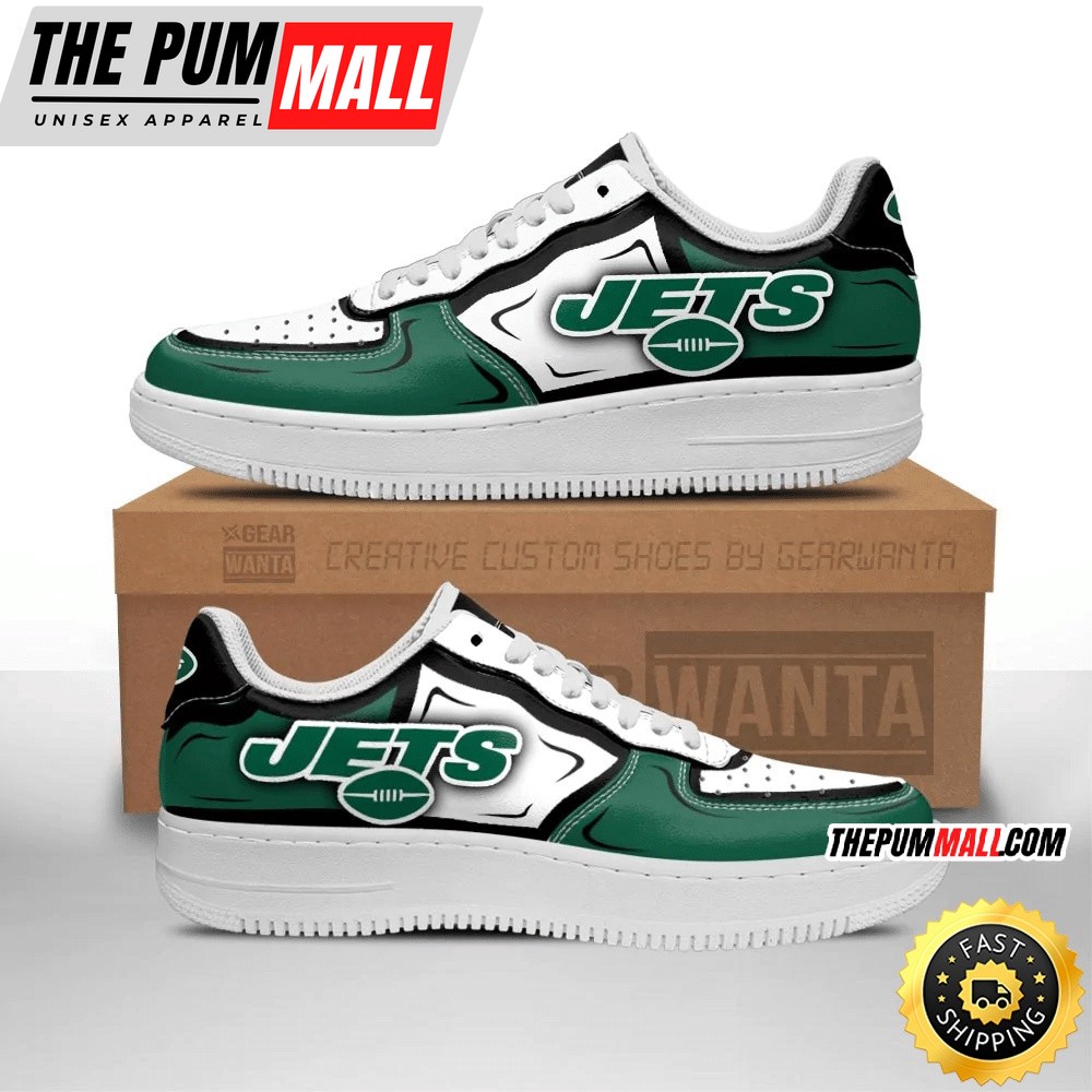 NFL New York Jets Air Force 1 Shoes Football Sports Sneaker Shoes